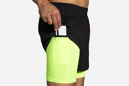  Men's Brooks Carbonite 5" 2-in-1 Short Run Visible Collection 211352-070