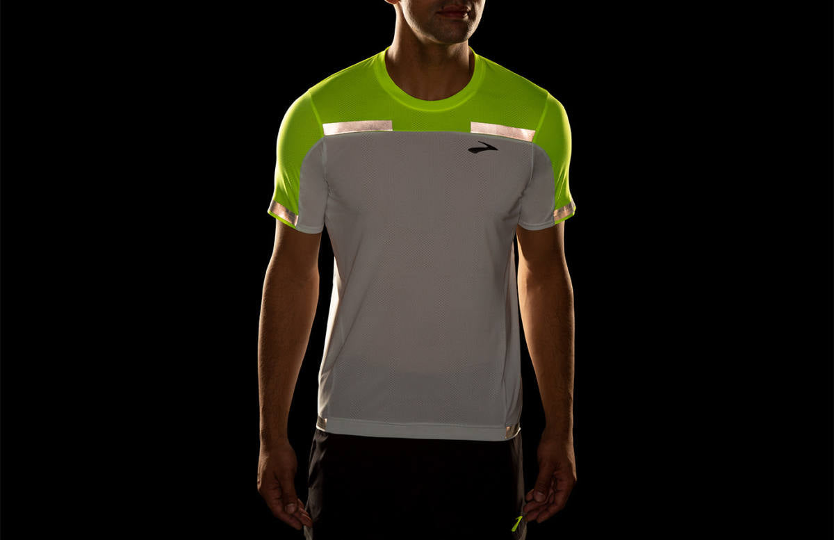  Men's Brooks Carbonite Short Sleeve Run Visible Collection 211355-052