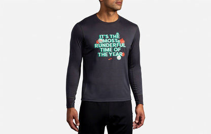  NEW! Men's Brooks "Runderful Time Of Year" Long Sleeves - 211362-075