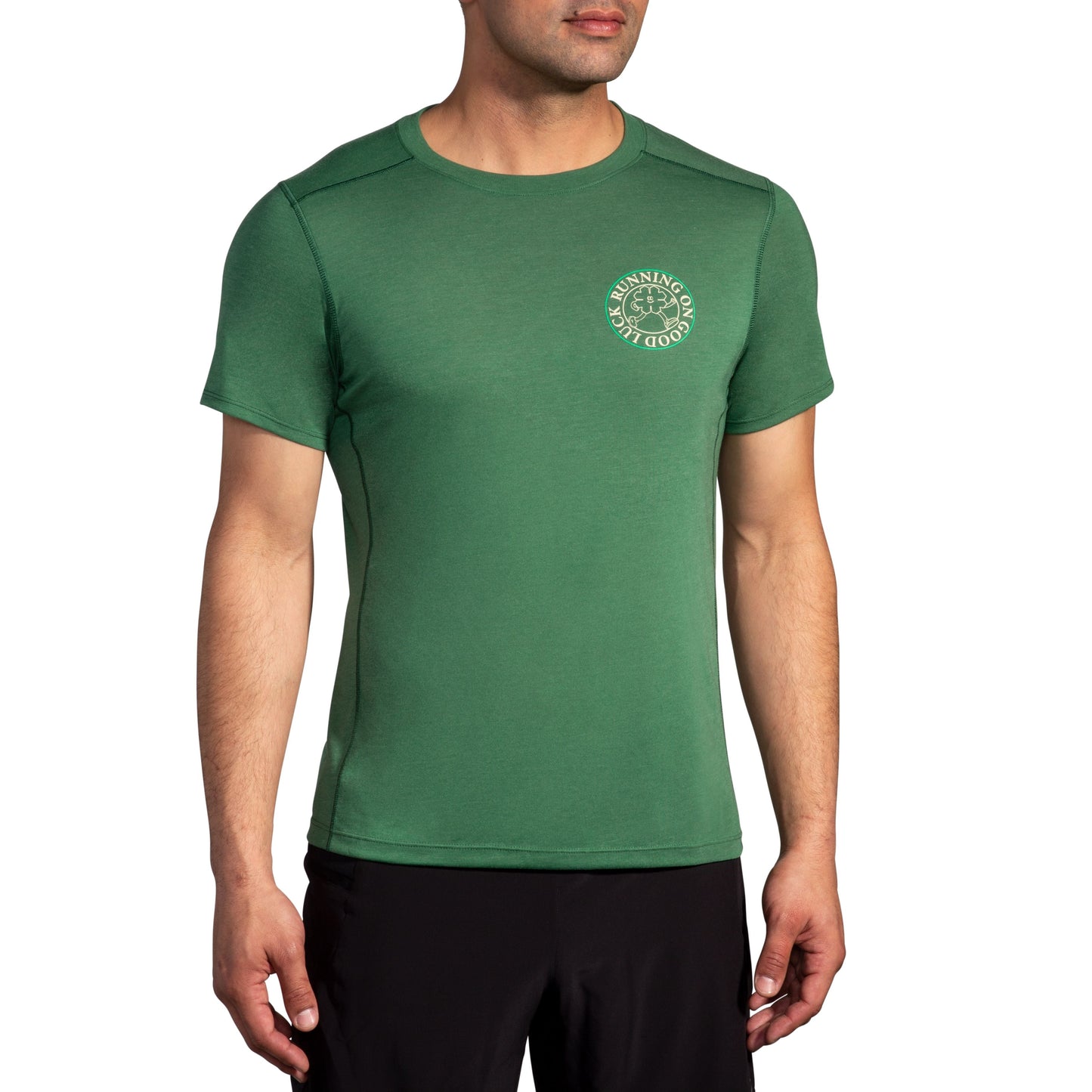  Men's Brooks Run Lucky Distance Short Sleeve 3.0 - 211502-397