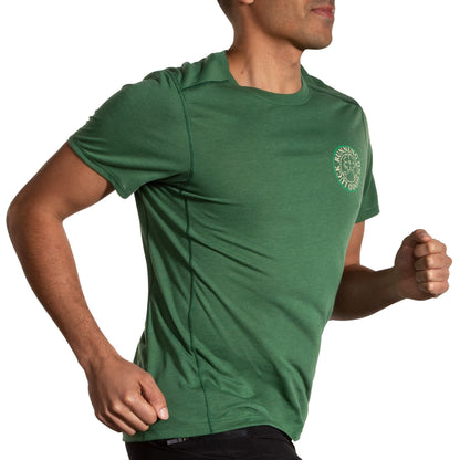  Men's Brooks Run Lucky Distance Short Sleeve 3.0 - 211502-397