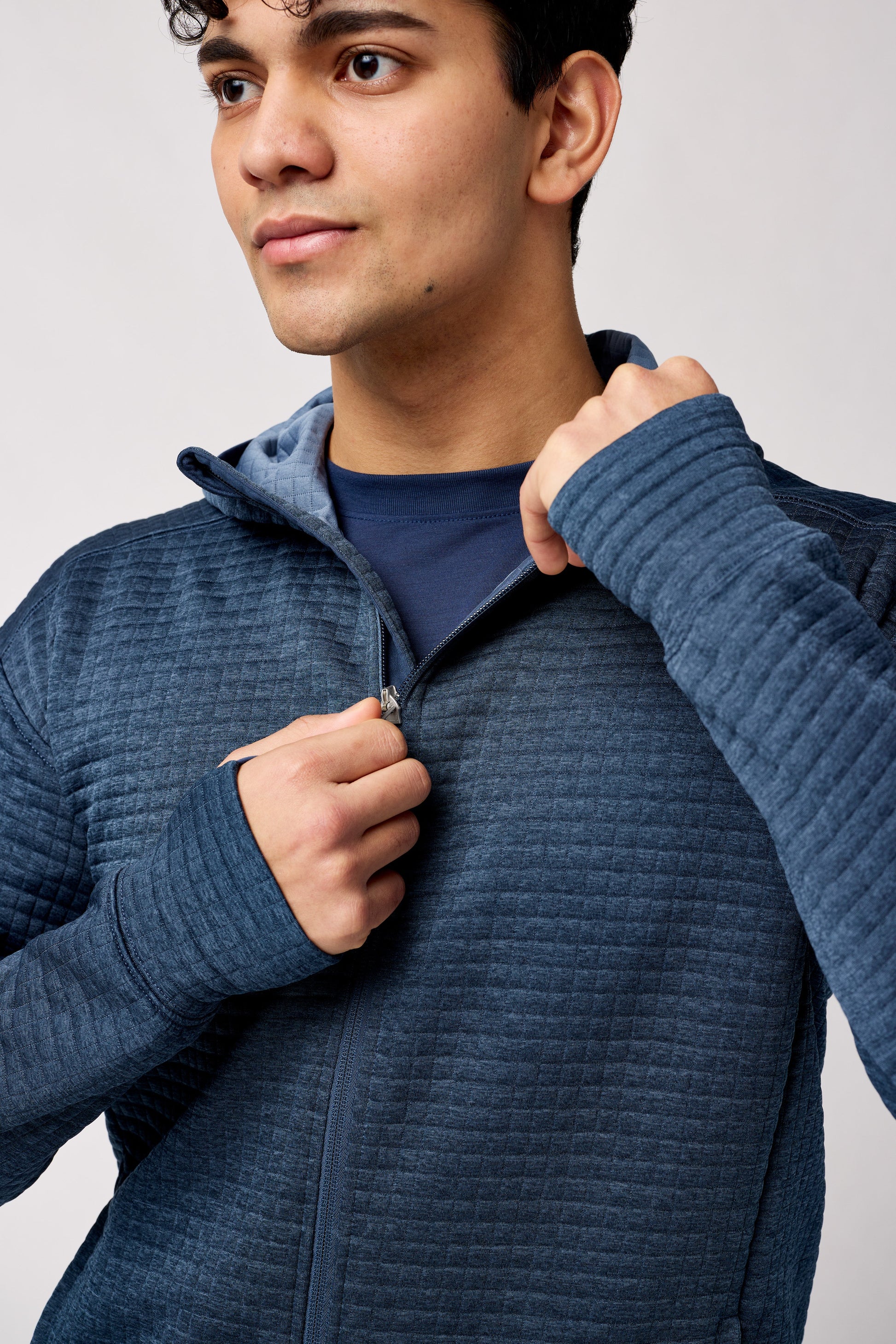  Men's Brooks Activate Midweight Full Zip Hoodie - 211515-412