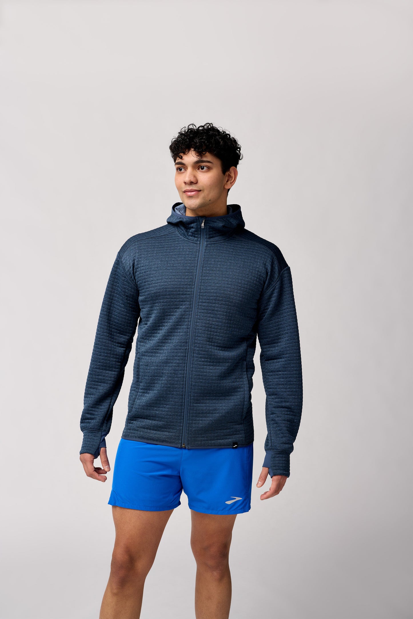  Men's Brooks Activate Midweight Full Zip Hoodie - 211515-412