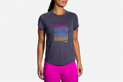  Women's Brooks Distance Graphic Short Sleeve - 221469-459