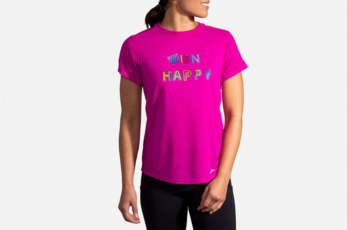  Women's Brooks Distance Graphic Short Sleeve 221469-611