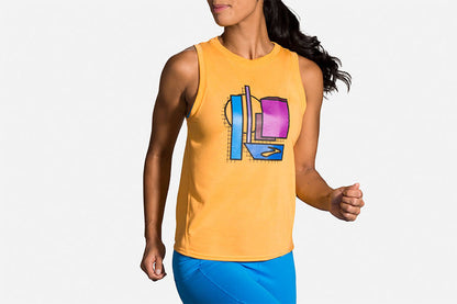  Women's Brooks Distance Graphic Tank 221470-766