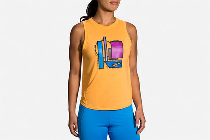  Women's Brooks Distance Graphic Tank 221470-766