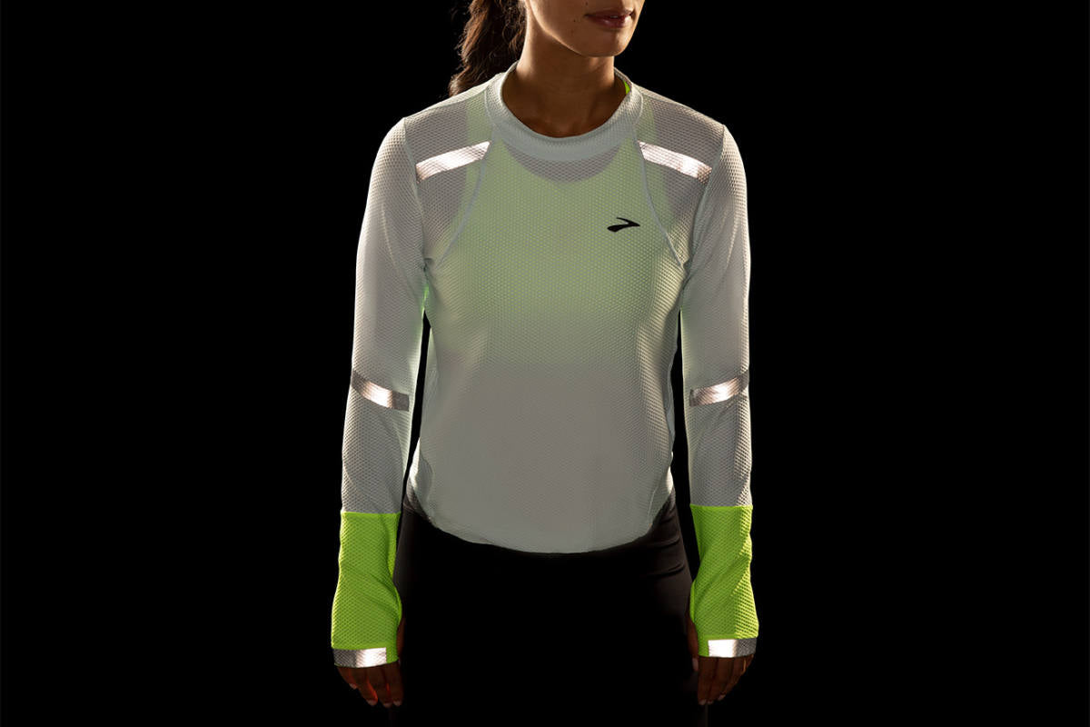  Women's Brooks Carbonite Long Sleeve Run Visible Collection - 221494-041