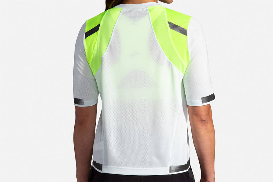 Women's Brooks Carbonite Short Sleeve Run Visible Collection - 221495-052