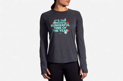  NEW! Women's Brooks "Runderful Time Of The Year" Long Sleeves - 221516-075