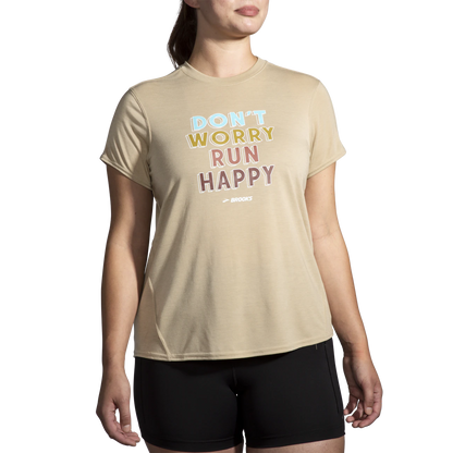  Women's Brooks Distance Graphic Short Sleeve- 221600-255