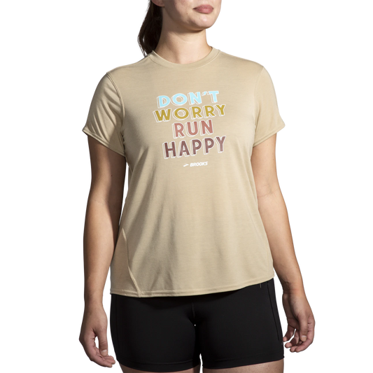  Women's Brooks Distance Graphic Short Sleeve- 221600-255