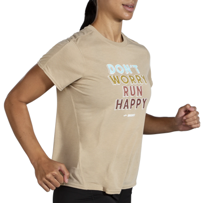  Women's Brooks Distance Graphic Short Sleeve- 221600-255