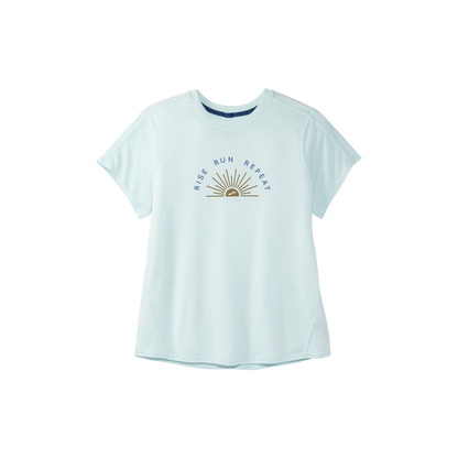  Women's Brooks Distance Graphic Short Sleeve- 221600-430