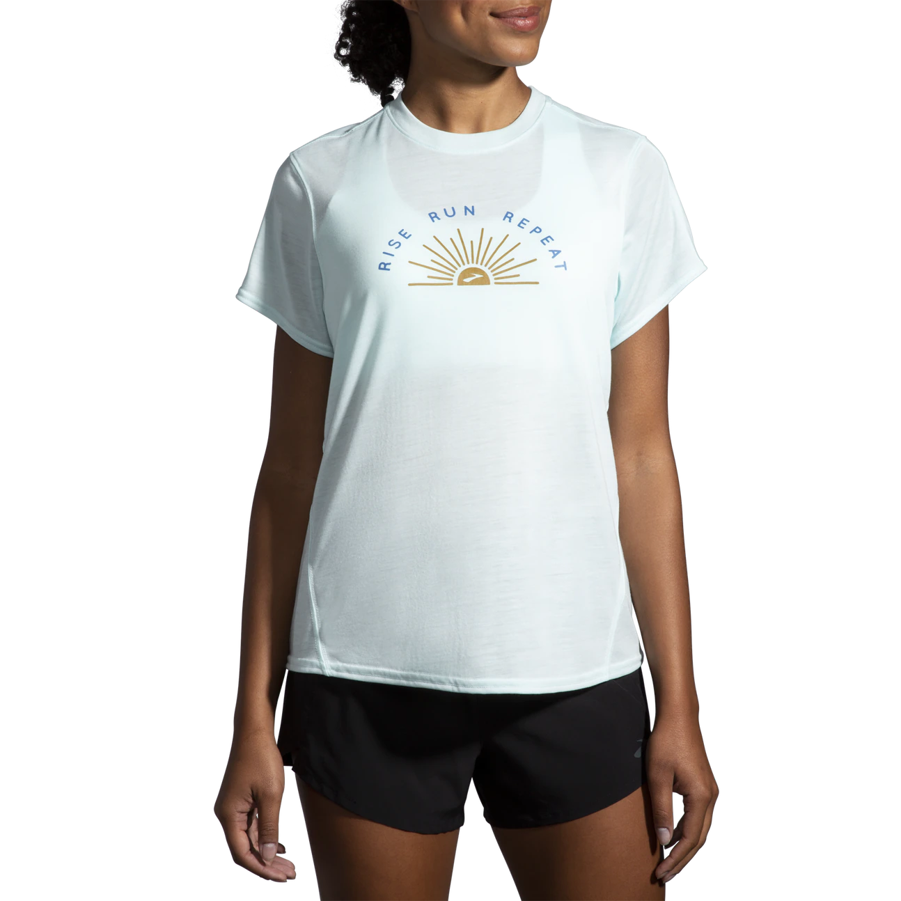  Women's Brooks Distance Graphic Short Sleeve- 221600-430