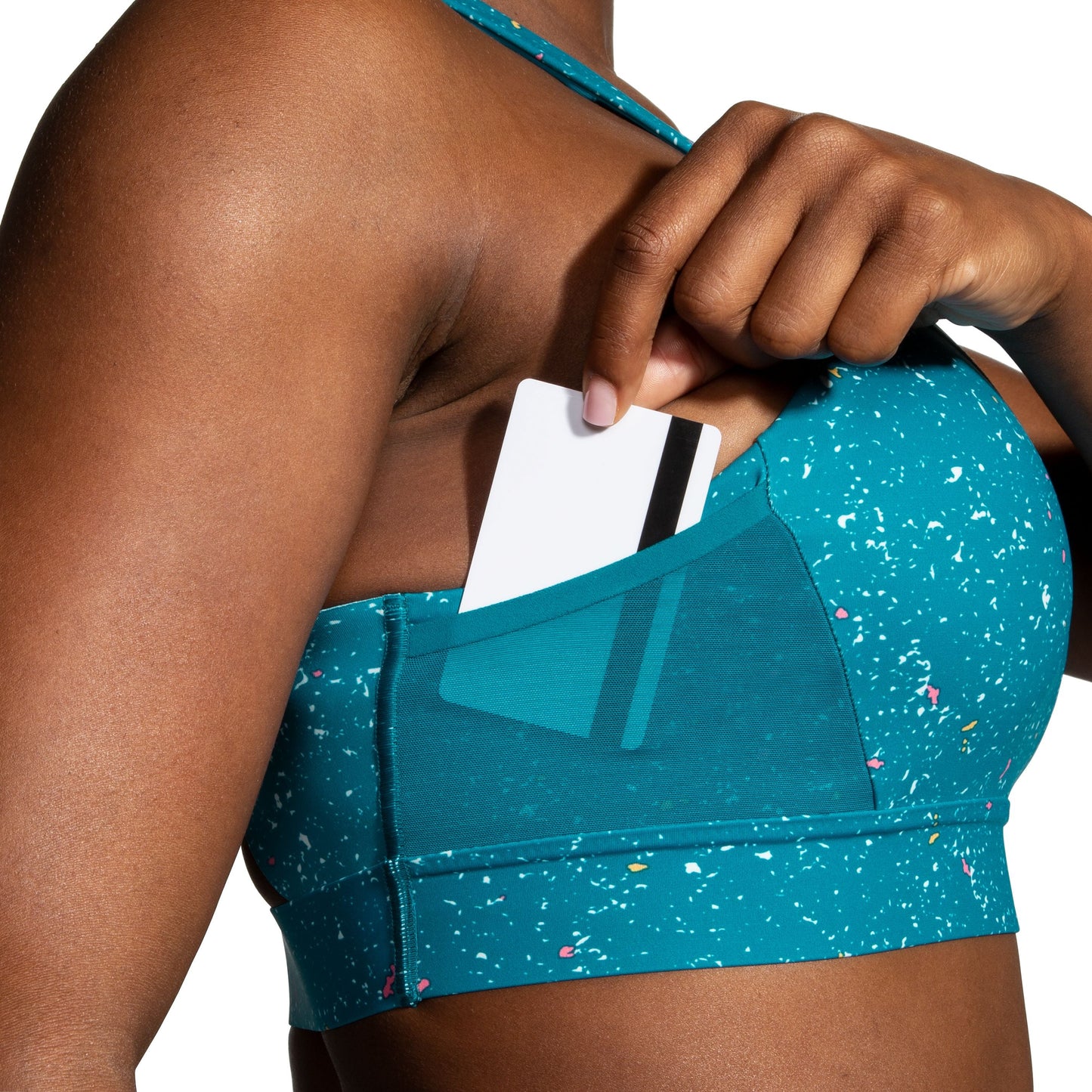  Women's Brooks Drive 3 Pocket Run Bra - 350080-464