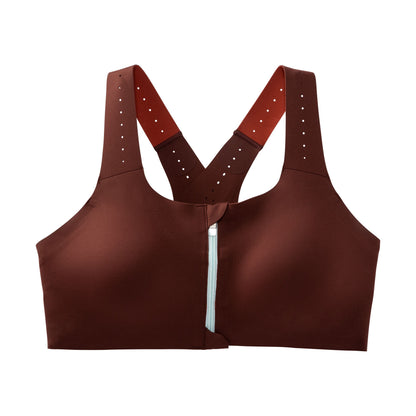  Women's Brooks Dare Zip Run Bra 2.0 - 350083-224